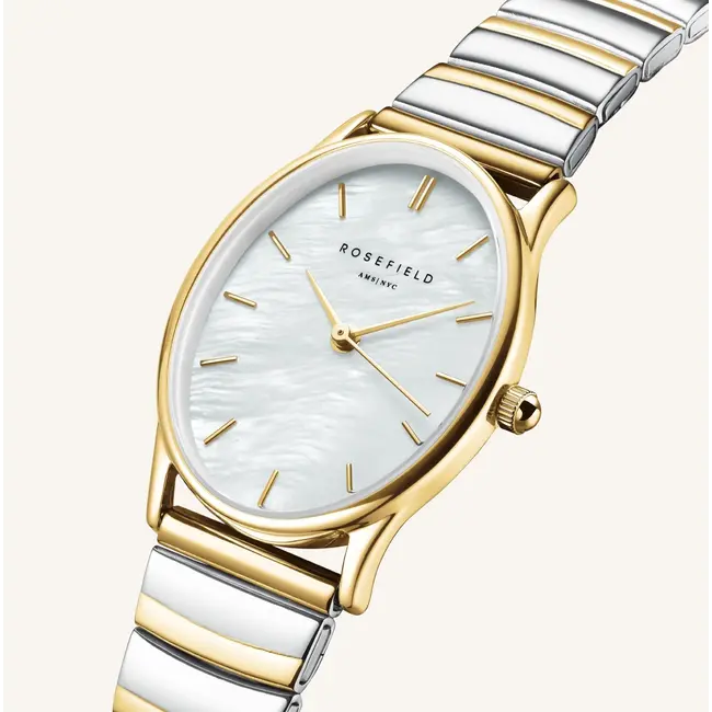 Dames Horloge Oval Pearl Duotone