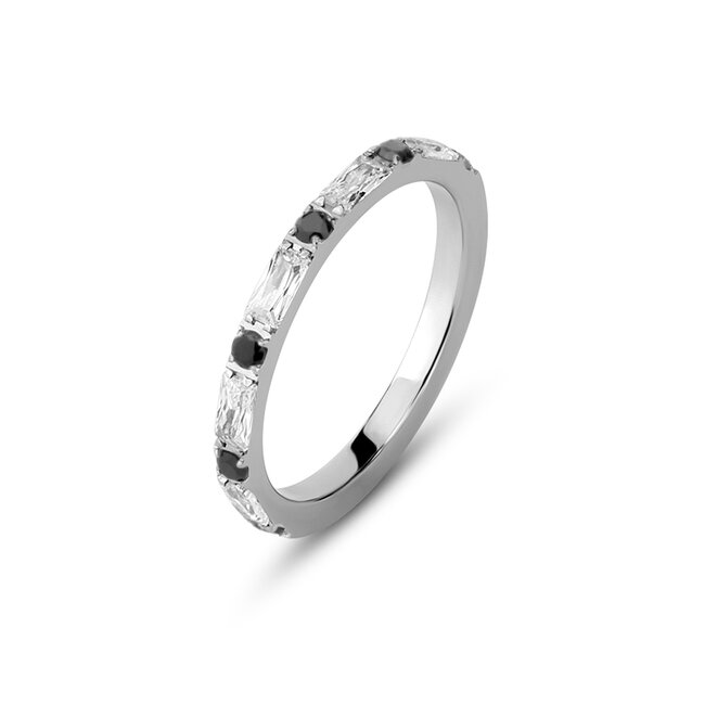 LIMITED EDITION Friends Ava Ring Black - Zilverkleurig