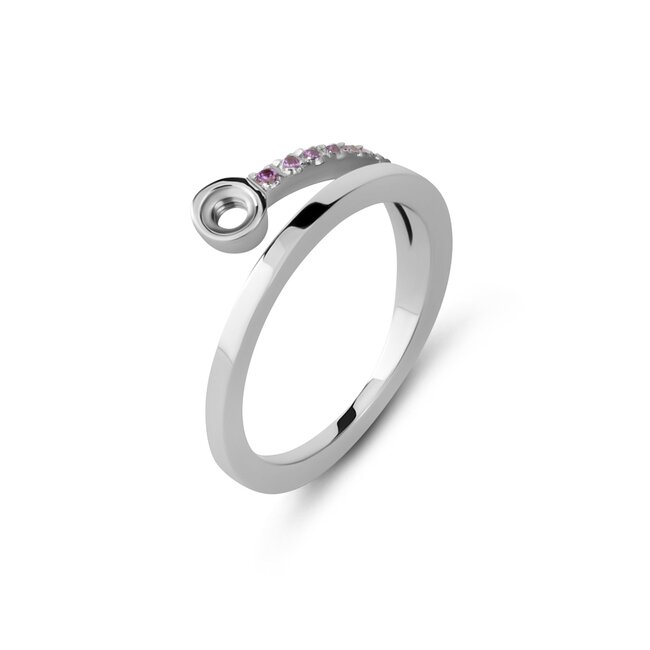 LIMITED EDITION Twisted Tami Ring  Amethyst - Zilverkleurig