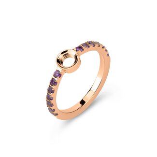 Melano Jewelry Vivid Vivé CZ Ring  Amethyst  - Rosékleurig