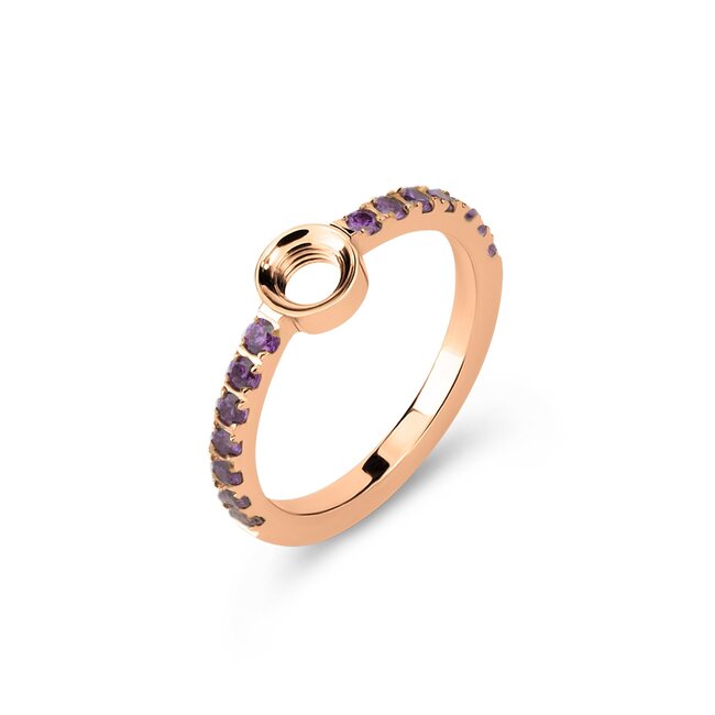 LIMITED EDITION Vivid Vivé CZ Ring  Amethyst   - Rosékleurig