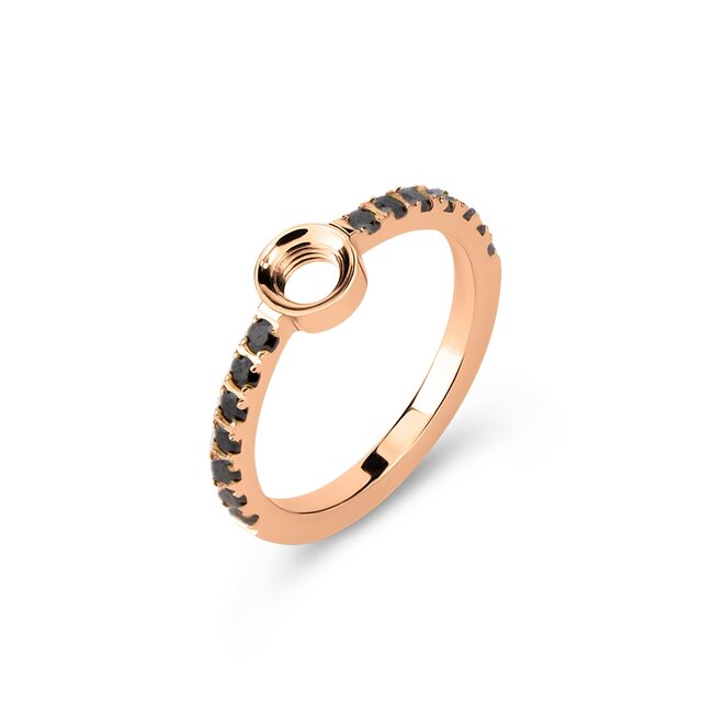 LIMITED EDITION Vivid Vivé CZ Ring Black - Rosékleurig