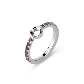 Melano Jewelry Vivid Vivé CZ Ring  Amethyst - Zilverkleurig