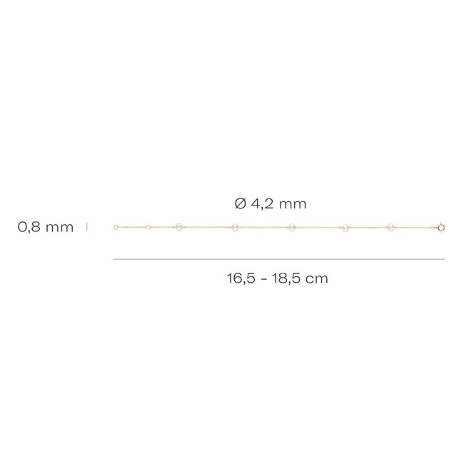 Armband 2248YPW - Geelgoud (14k) met Parels