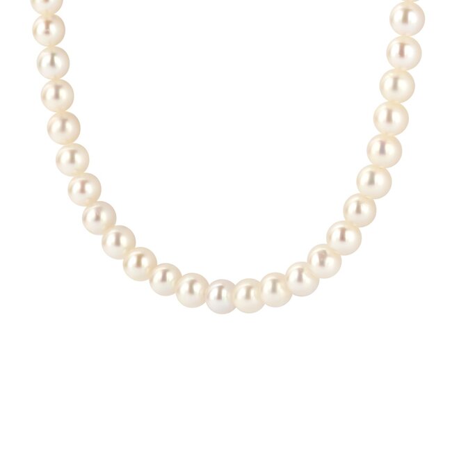 Collier 3184YPW - Geelgoud (14k) met Parels