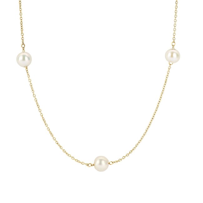 Collier 3185YPW - Geelgoud (14k) met Parels