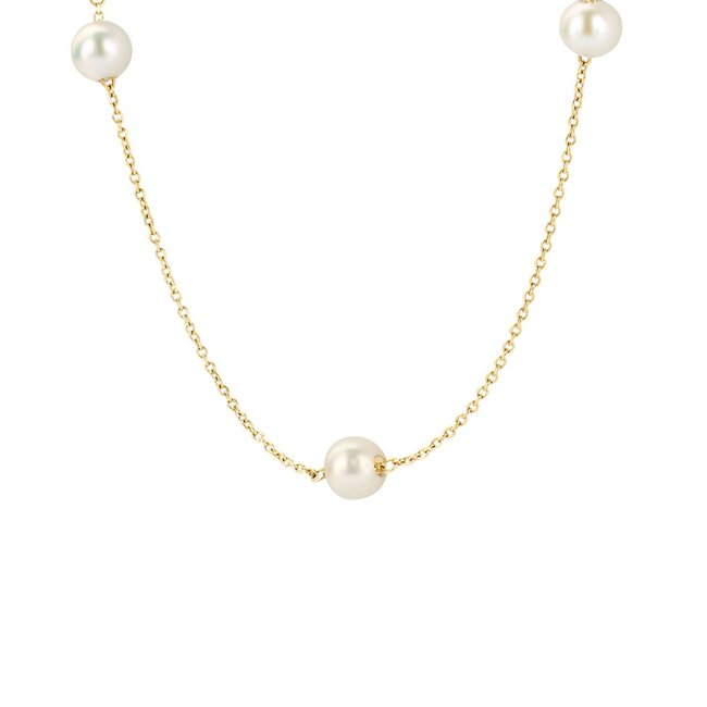 Collier 3185YPW - Geelgoud (14k) met Parels
