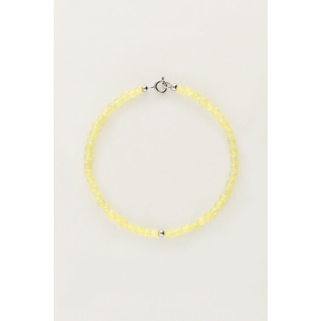 Ocean armband met kleine kraaltjes - geel