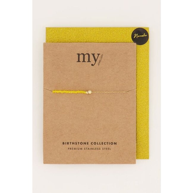 Geboortesteen armband