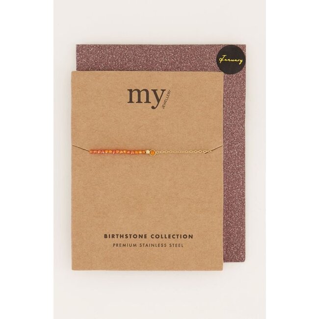 Geboortesteen armband