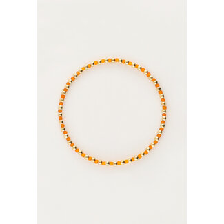 My Jewellery Ocean elastieken armband en kraaltjes - oranje
