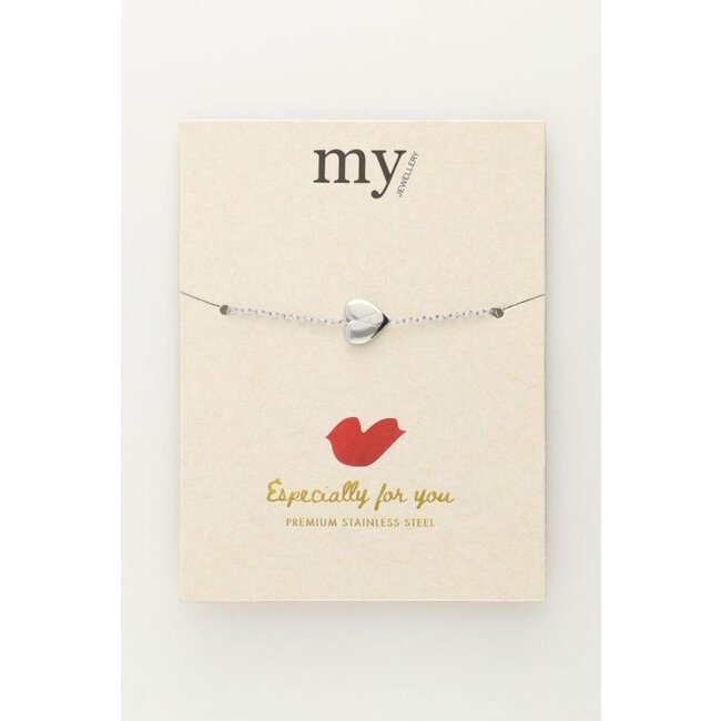Hart armband met initial