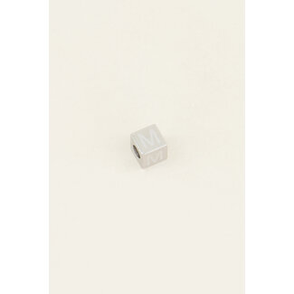 My Jewellery Cubes bedel initiaal armband - Zilverkleurig