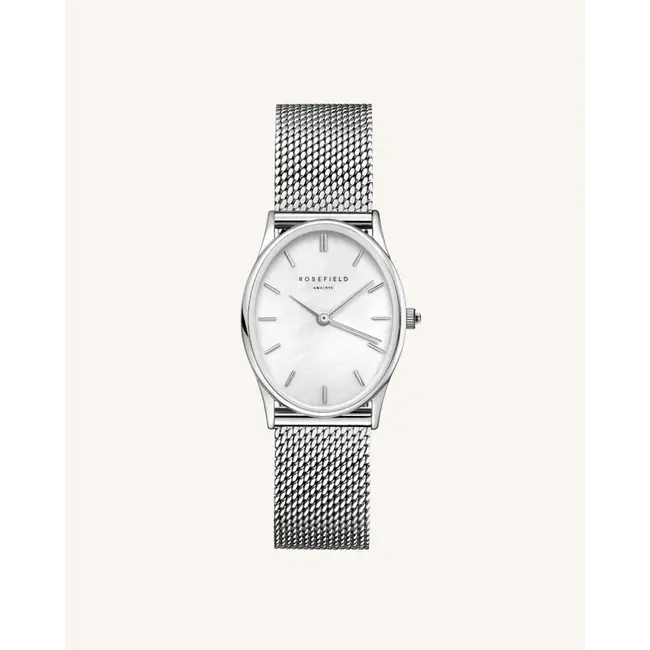 Dameshorloge Oval Pearl Mesh