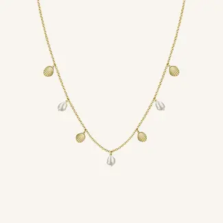 Rosefield Multi Schelpen en Parels Ketting