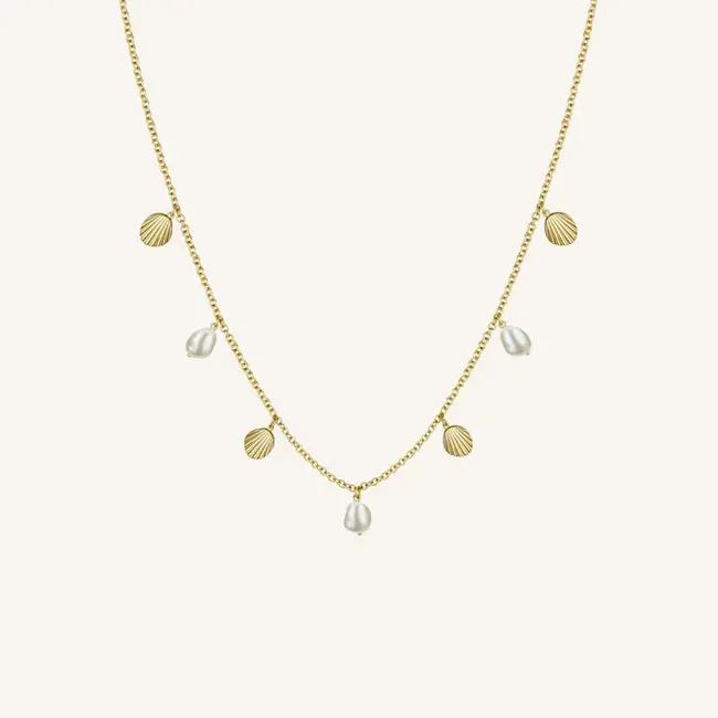 Multi Schelpen en Parels Ketting