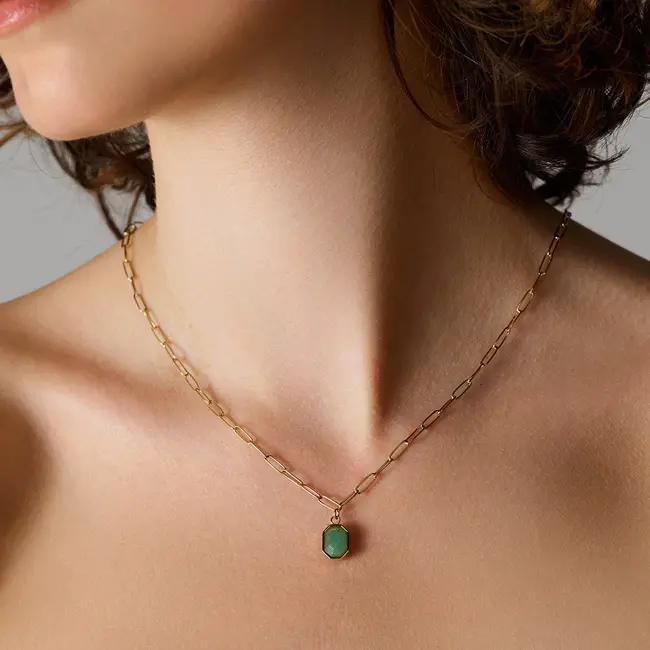 Geometrische Gemstone Ketting