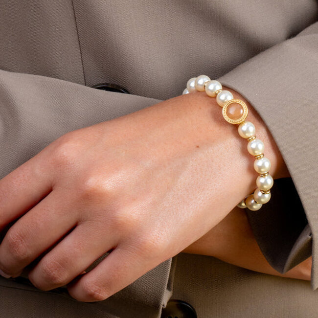 Vivid Valencia Crystal Cream Pearl - Zilverkleurig