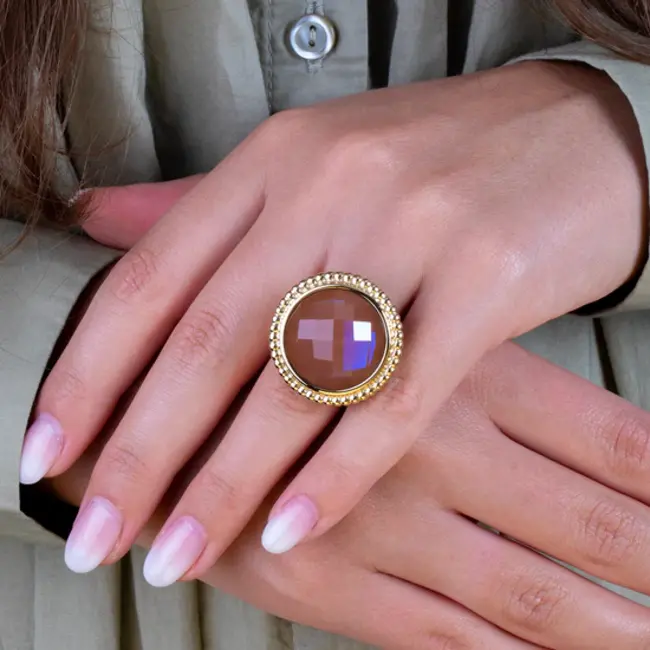 Kosmic Bali Facet Zilverkleurig -  Purple Taupe