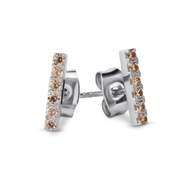 Friends Jayce CZ Oorbellen - Champagne