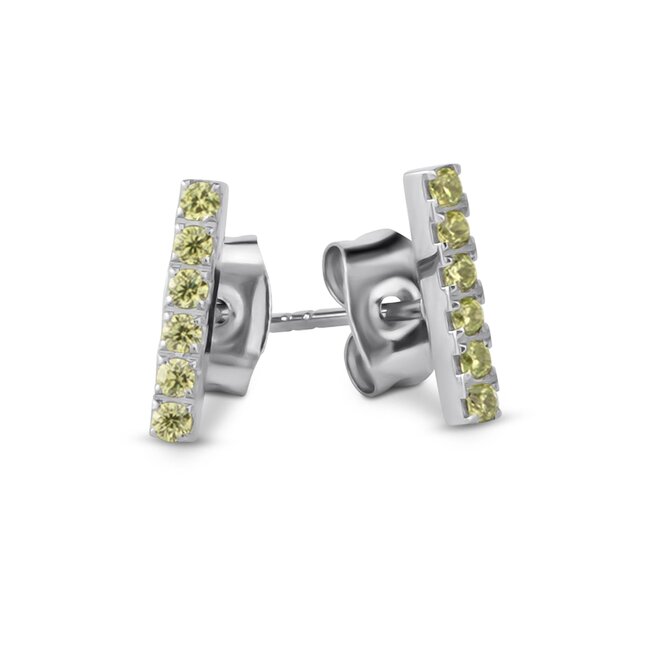 Friends Jayce CZ Oorbellen - Lime