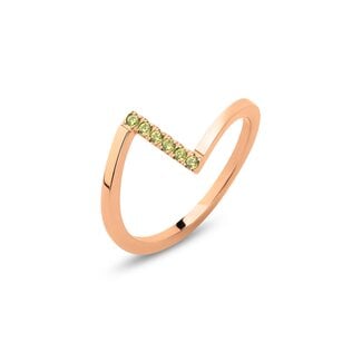 Melano Jewelry Friends Penelope Ring Lime  - Rosékleurig