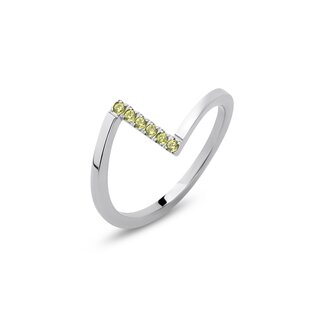 Melano Jewelry Friends Penelope Ring Lime - Zilverkleurig
