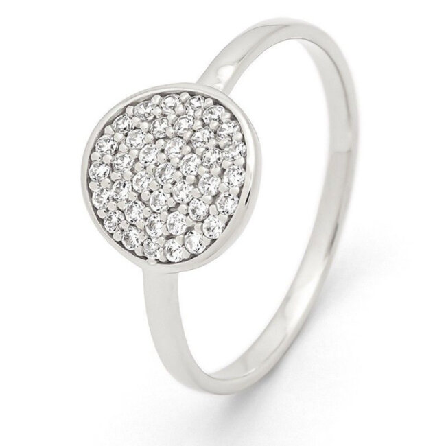 Fijne ring met zirkonia - Zilver