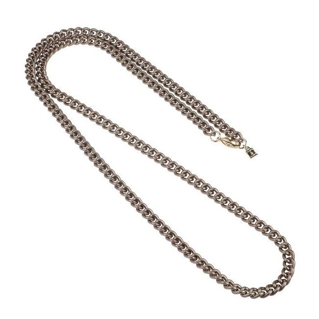 Collier long bronze gourmet chain