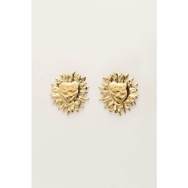 Iconic oorhangers zonnig hart