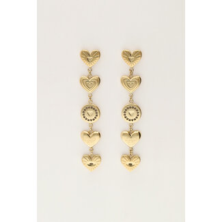 My Jewellery Iconic oorhangers met chunky hartjes