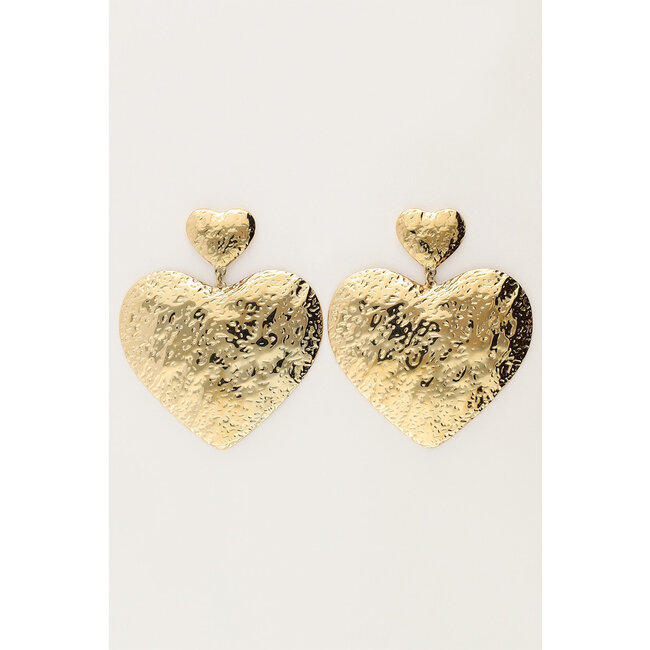 Iconic oorhangers met dubbele hartjes