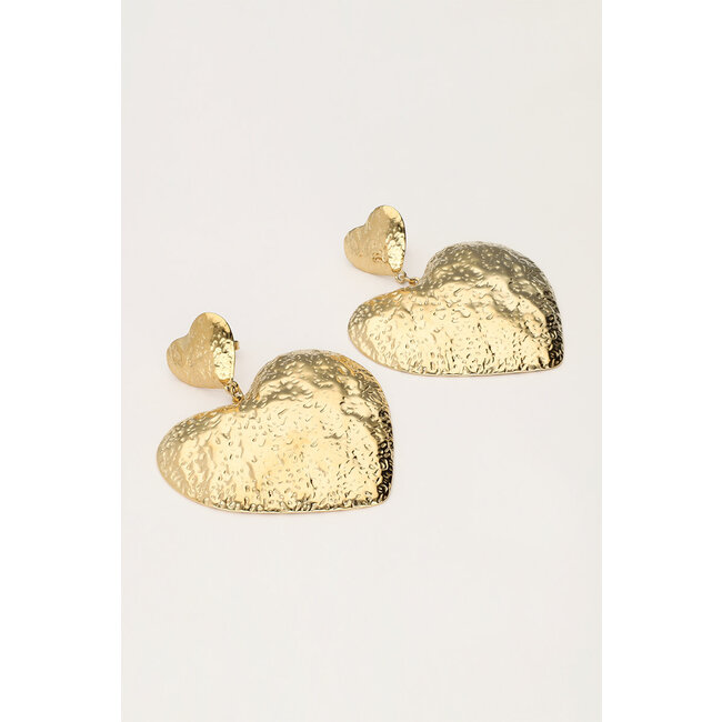 Iconic oorhangers met dubbele hartjes