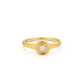 24Kae Ring met gekleurde steen - 124146Y