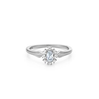 24Kae Vintage look ring met gekleurde stenen - 124152S