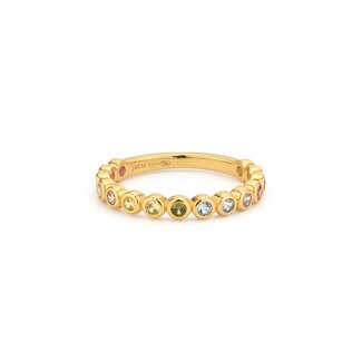 24Kae Ring met gekleurde stenen - 124157Y