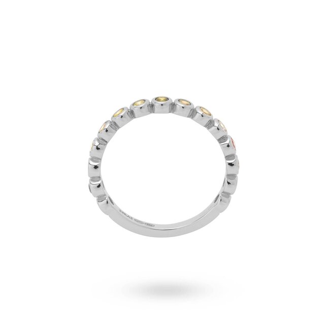 Ring met gekleurde stenen - 124157S