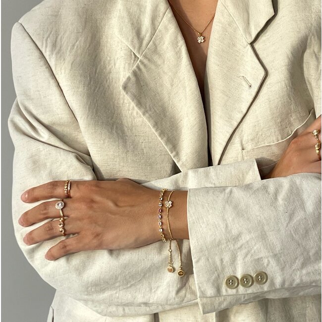 Armband met een klaver ornament - 22479S