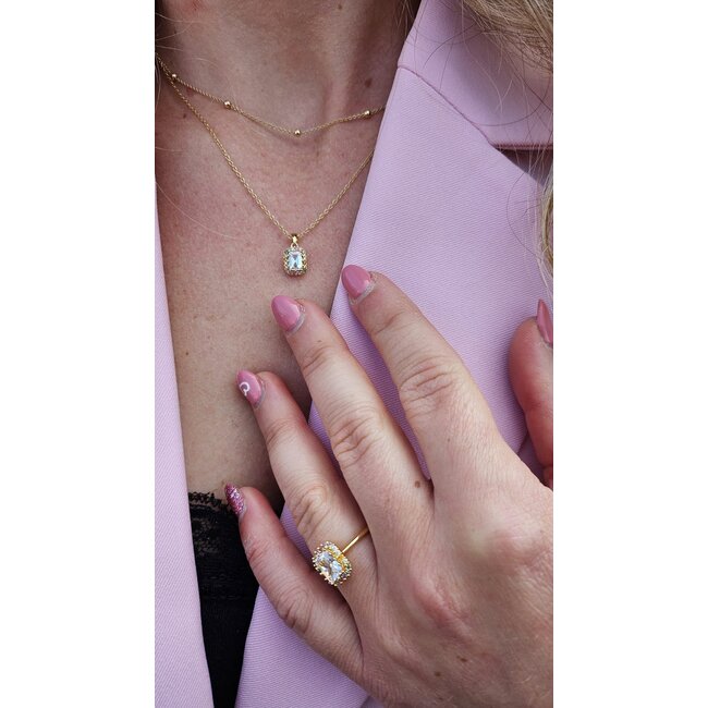 Ketting met gekleurde stenen - 32487Y