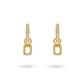 24Kae Oorbel met pendant - 424128Y