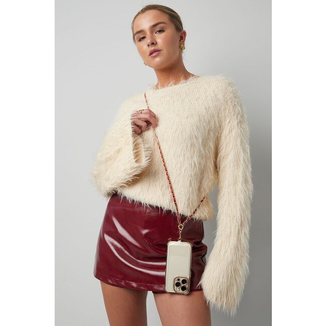 Telefoonkoord flow with it - Zwart goud kleur