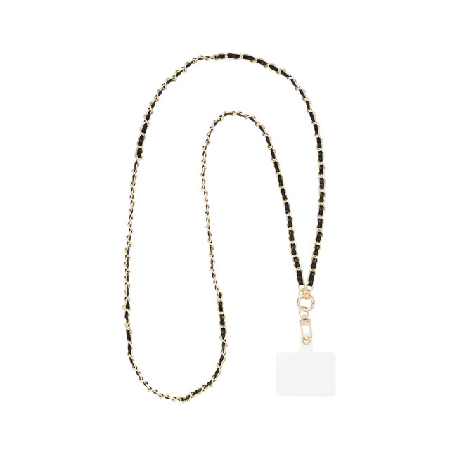 Telefoonkoord flow with it - Zwart goud kleur
