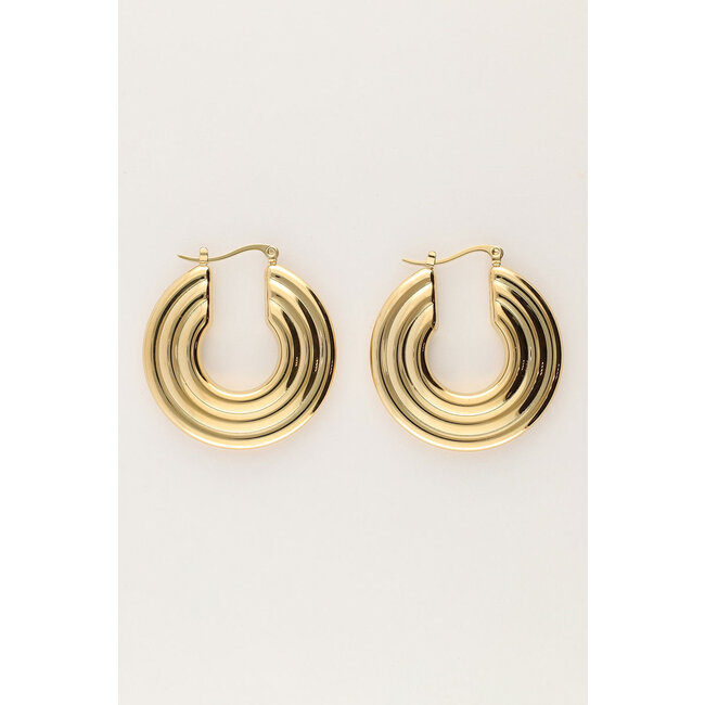 Bold oorringen met disc