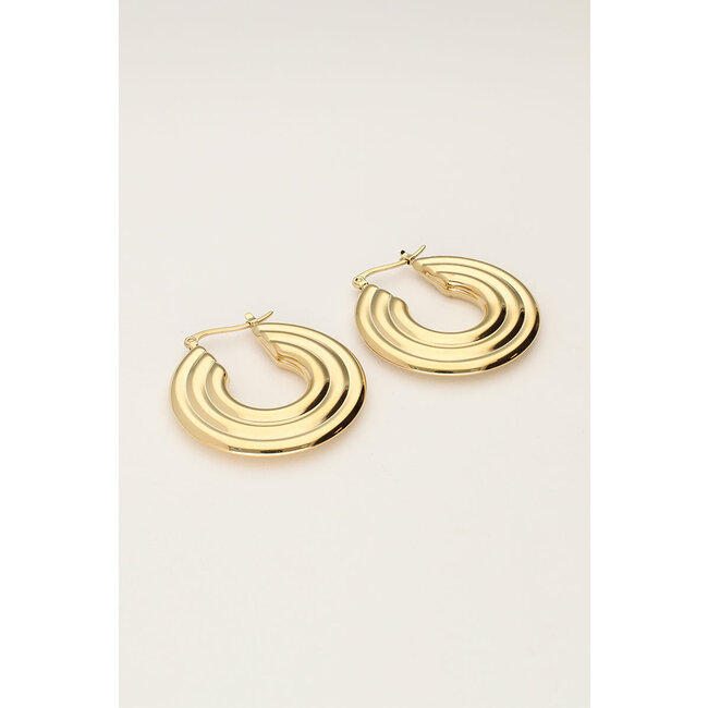 Bold oorringen met disc