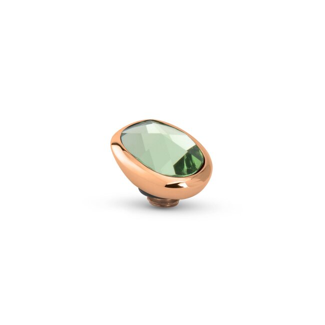 Twisted Cloudy Oval Steen - Lime