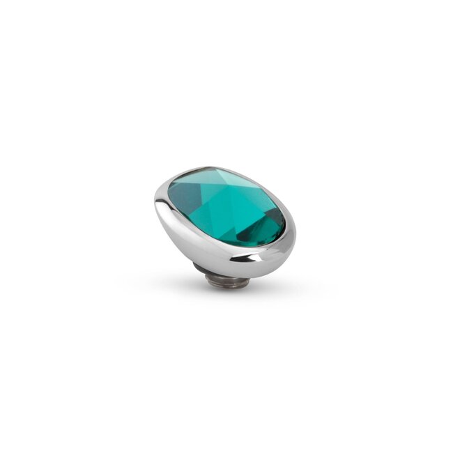 Twisted Cloudy Oval Steen - Turquoise