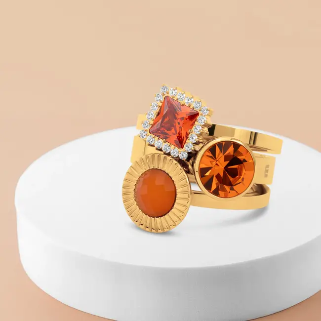 Vivid & Twisted Sunrise Spark Ringen Set