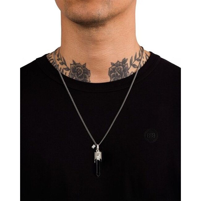 Hanger Gemstone Black Onyx Zilver