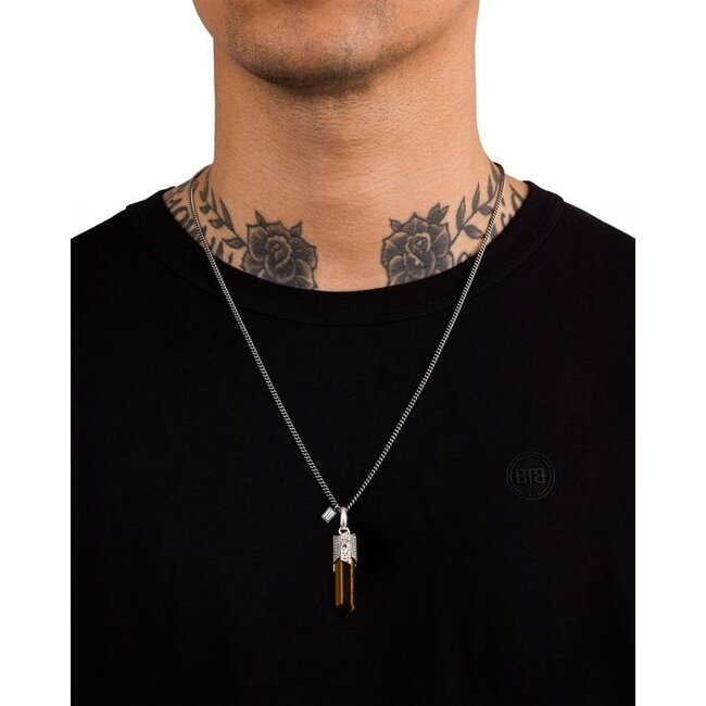 Hanger Gemstone Tiger Eye Zilver