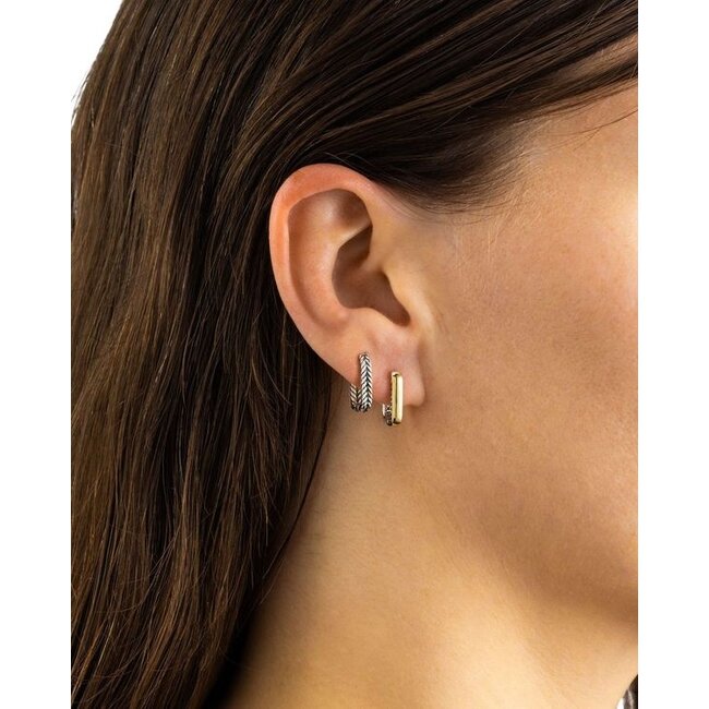 Oorbel Barbara Reversible Hoop Bicolor Single Piece